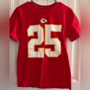 Nike NFL Kansas City Chiefs Charles #25 Men's Graphic Tee Size Small Red